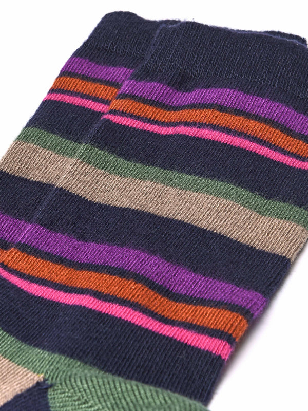 Multi CHRISTMAS SOCK BOX FOR HER - CHRISTMAS SOCK BOX FOR HER TREE INDIGO MULTI STRIPE