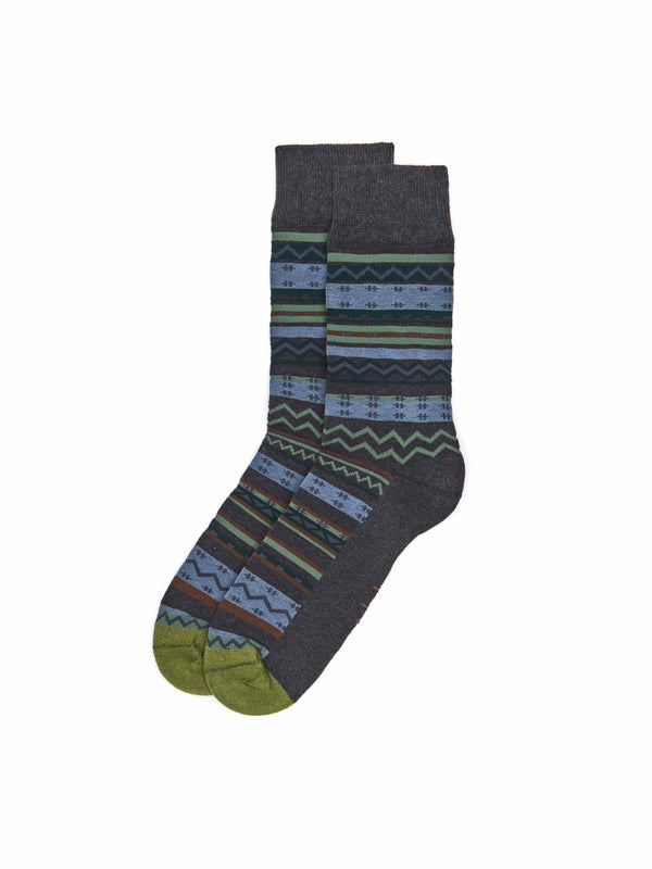 Grey men's soft cotton blend ankle socks - TARENNA GREY