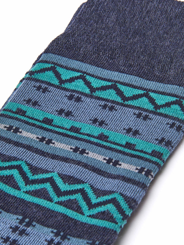Blue men's soft cotton blend ankle socks - TARENNA LAGOON