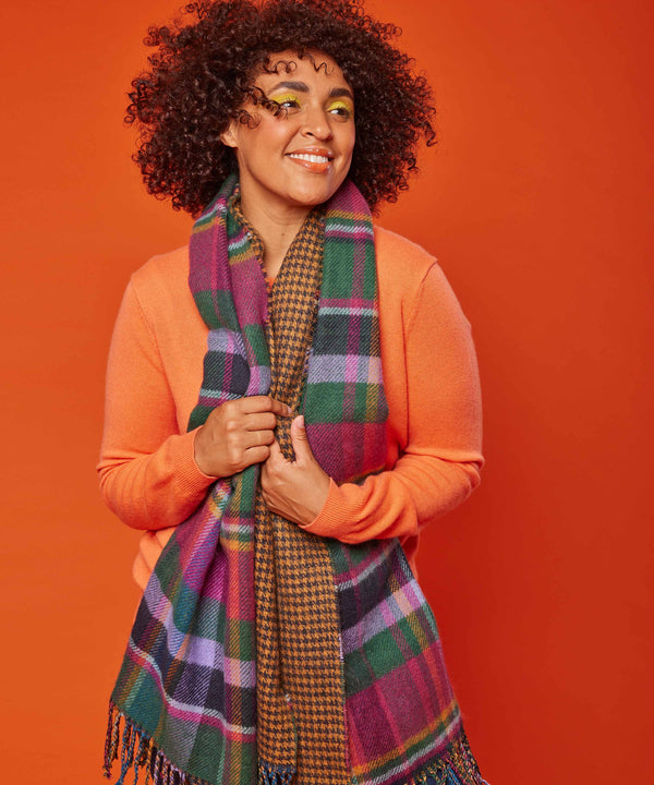 CHAFFINCH SCARF KALE GREEN MULTI