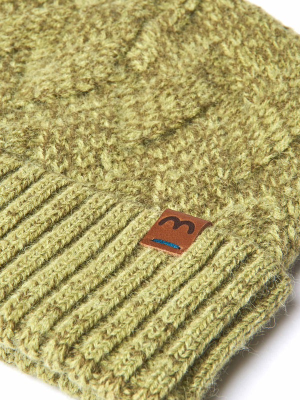 Green super soft textile knitted hat - JAY HAT PEAR GREEN