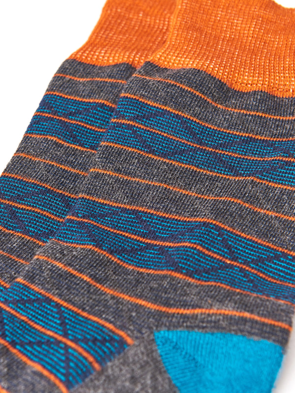 Multi CHRISTMAS SOCK BOX FOR HIM - CHRISTMAS SOCK BOX FOR HIM TREE TERRACOTTA STRIPE