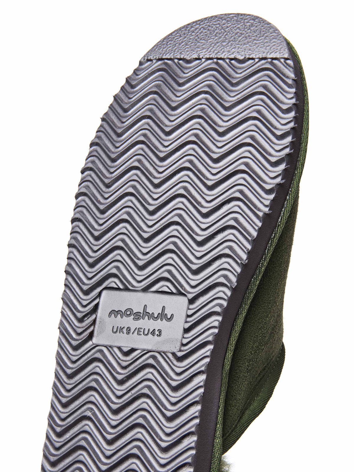 Green men's luxury sheepskin mule slipper - FOXTAIL OLIVE GREEN