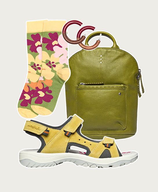 Yellow activity sandals - AIRE YELLOW SUEDE
