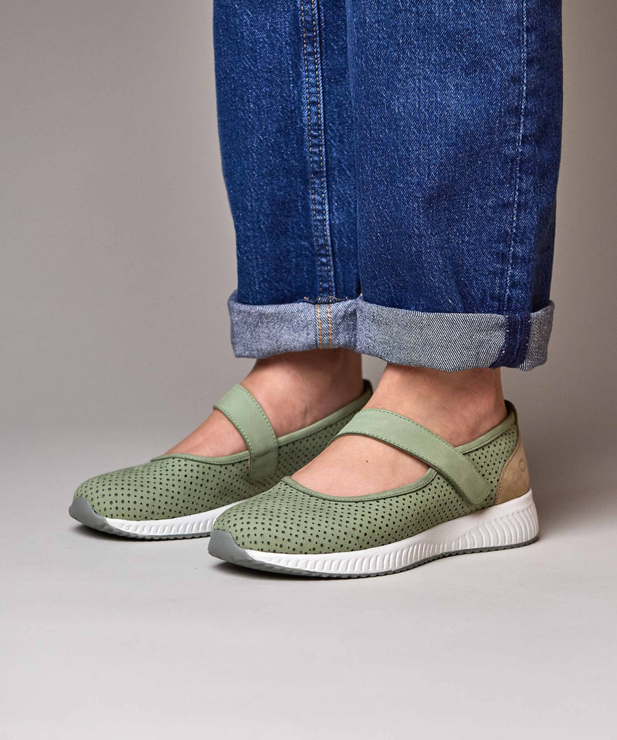 AMARA SAGE GREEN NUBUCK