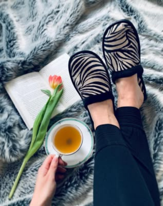 Baba Zebra Print from Animal print mule slippers
