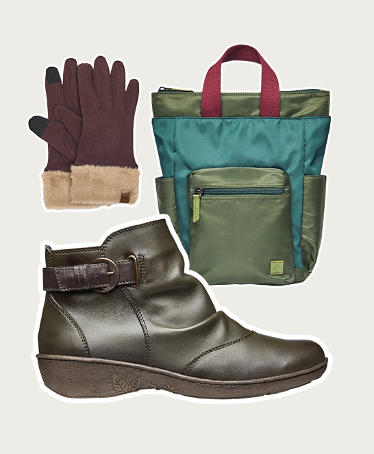 Green slouchy ankle boots - BOURBON 2 OLIVE GREEN/BROWN LEATHER