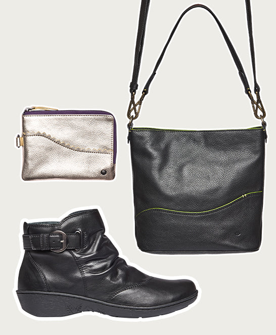 Black slouchy ankle boots - BOURBON 2 BLACK