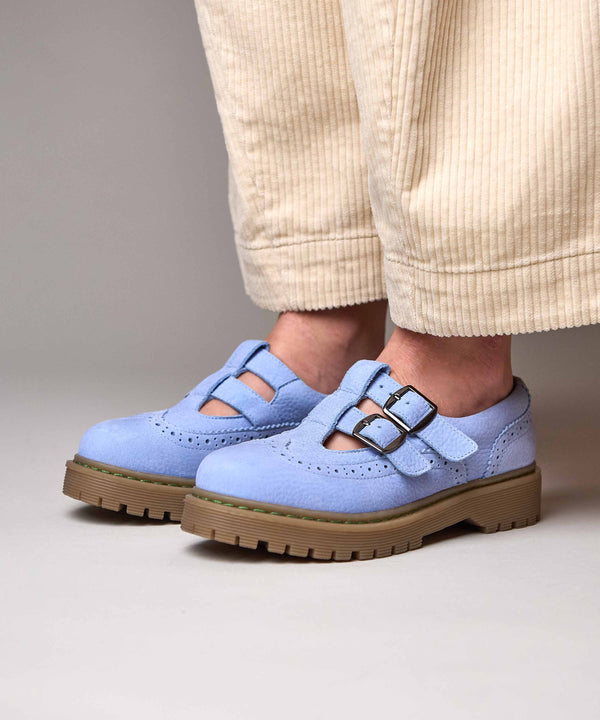 CALTHIA CORNFLOWER BLUE NUBUCK