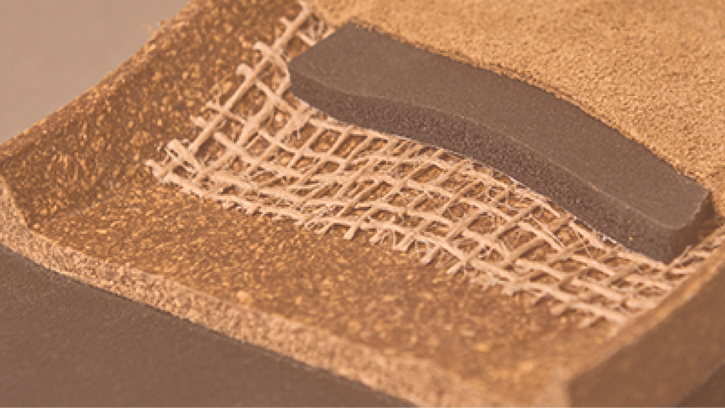 Cork support with joyful foam cushioning