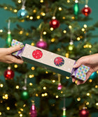 CHRISTMAS CRACKER SOCK BOX FOR HER INDIGO/RED MULTI