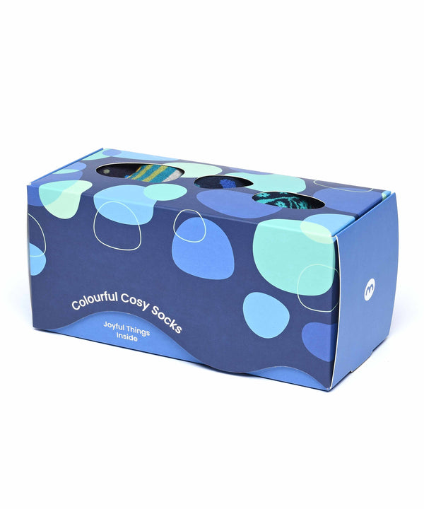 DAMSELFLY SOCK BOX INDIGO