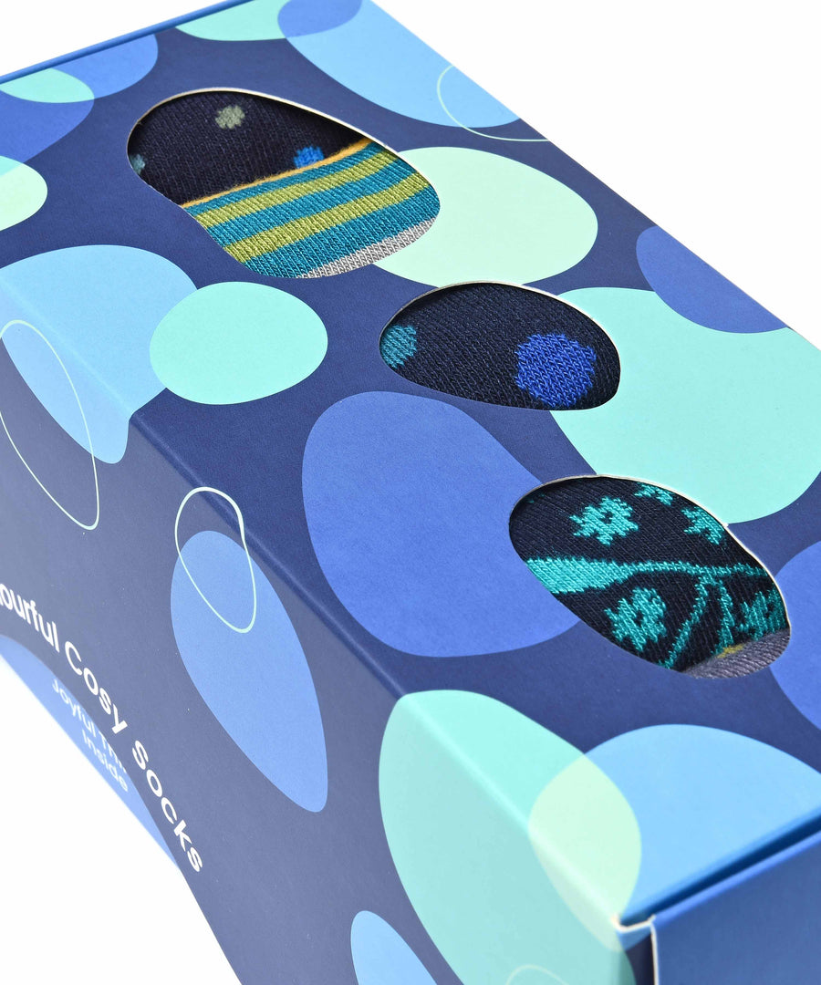 DAMSELFLY SOCK BOX INDIGO