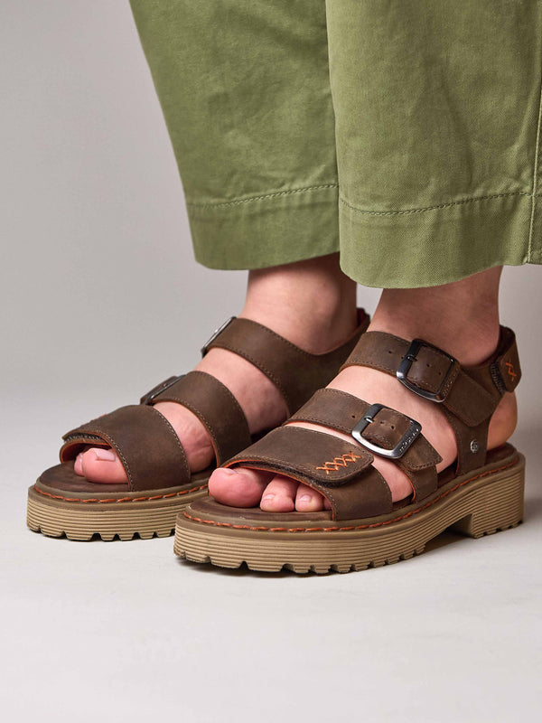 DIANTHA BROWN WAXY LEATHER