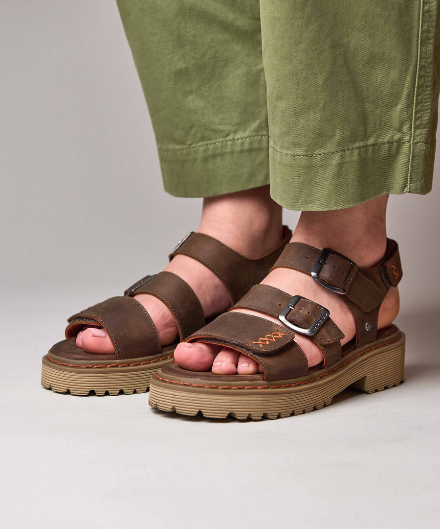DIANTHA BROWN WAXY LEATHER