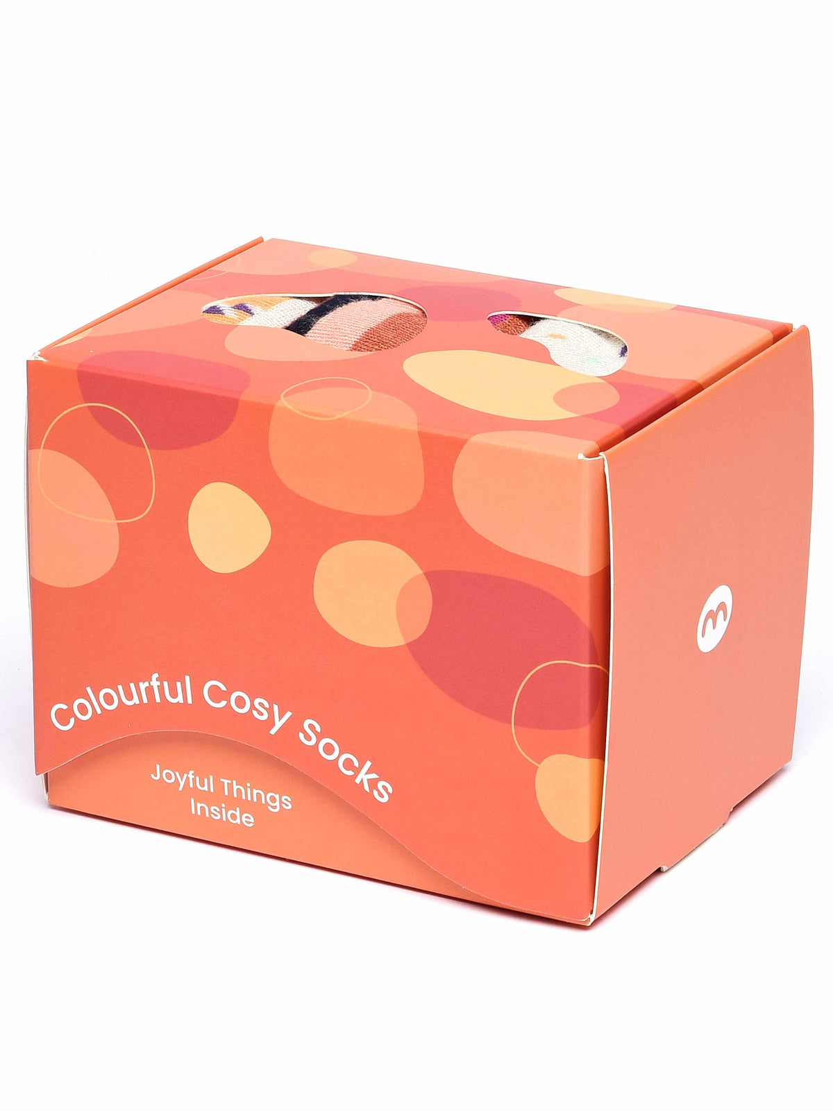 White / Neutral ladies' patterned 3 sock box - FRITILLARY SOCK BOX CREAM