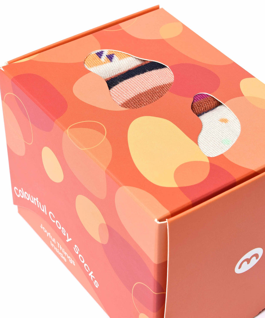 FRITILLARY SOCK BOX CREAM