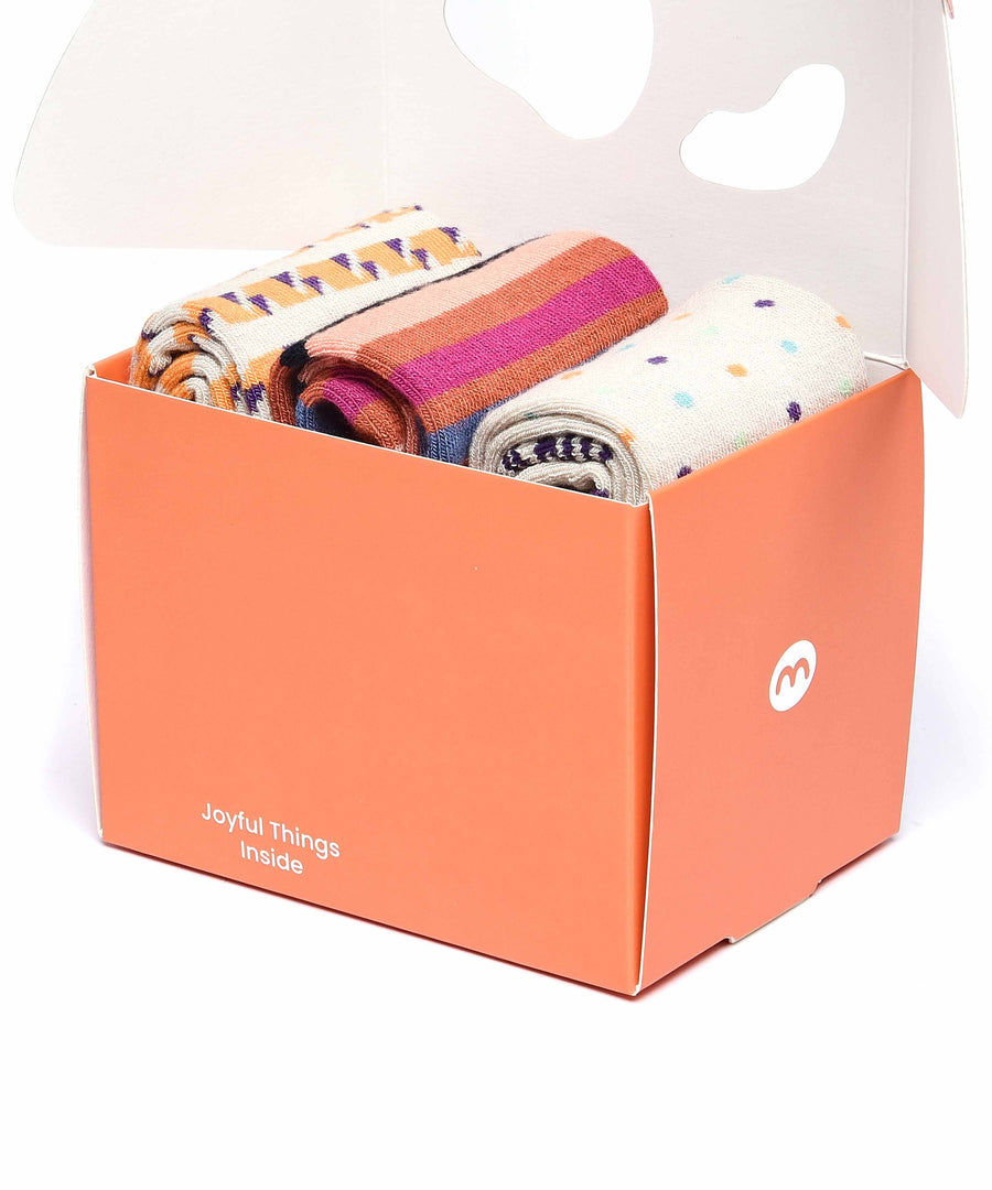 FRITILLARY SOCK BOX CREAM