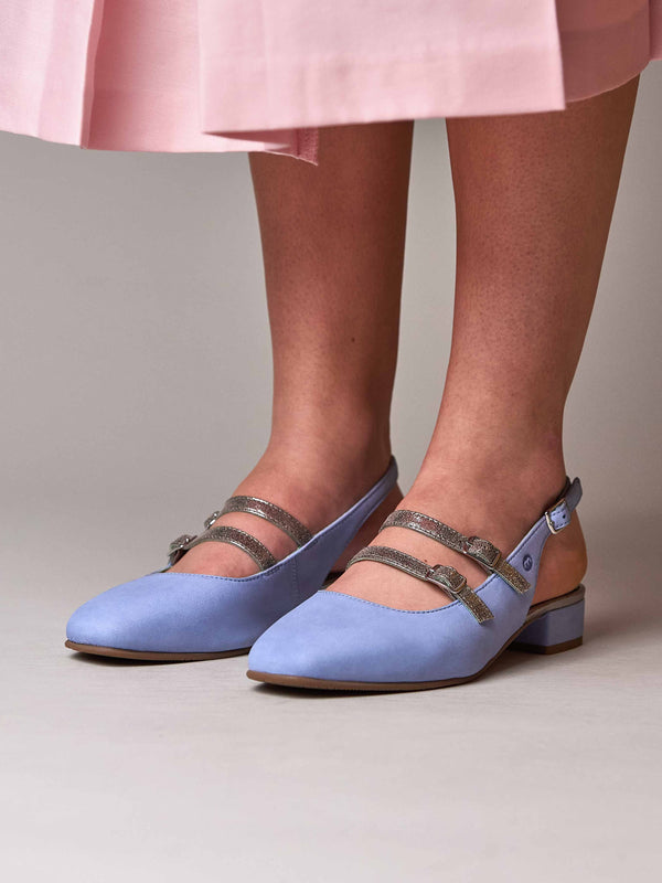 HARUKA CORNFLOWER BLUE NUBUCK