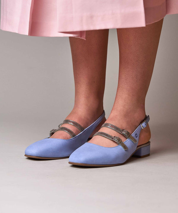 HARUKA CORNFLOWER BLUE NUBUCK