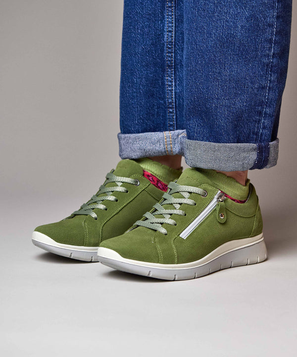 KENSEY LICHEN GREEN SUEDE