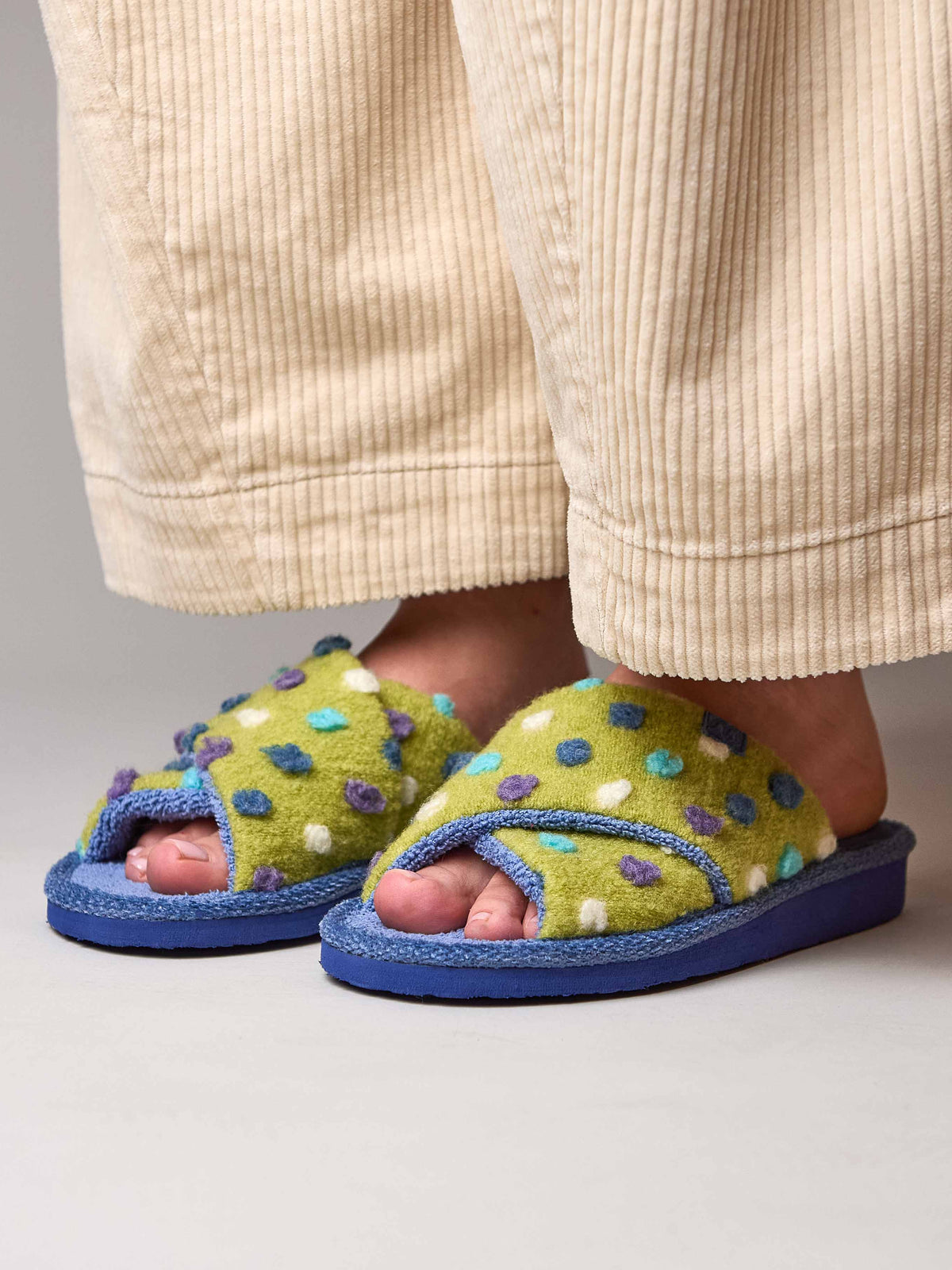 MALIA SLIDE MATCHA DENIM