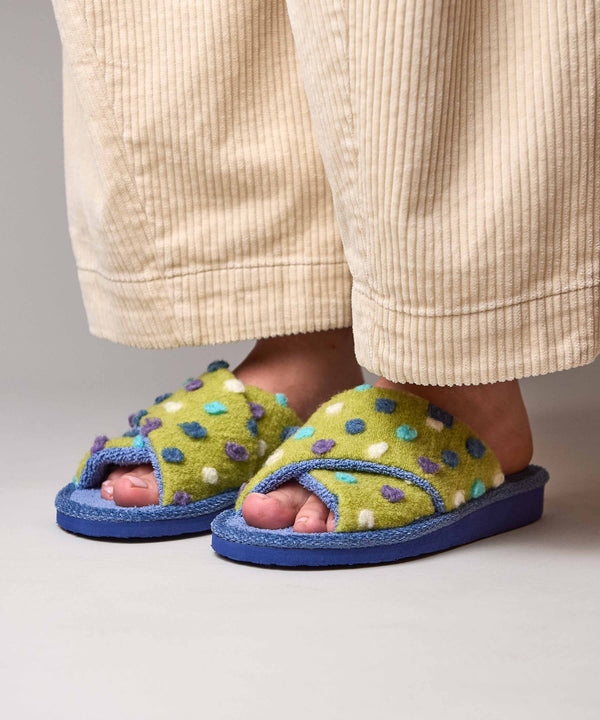 MALIA SLIDE MATCHA DENIM