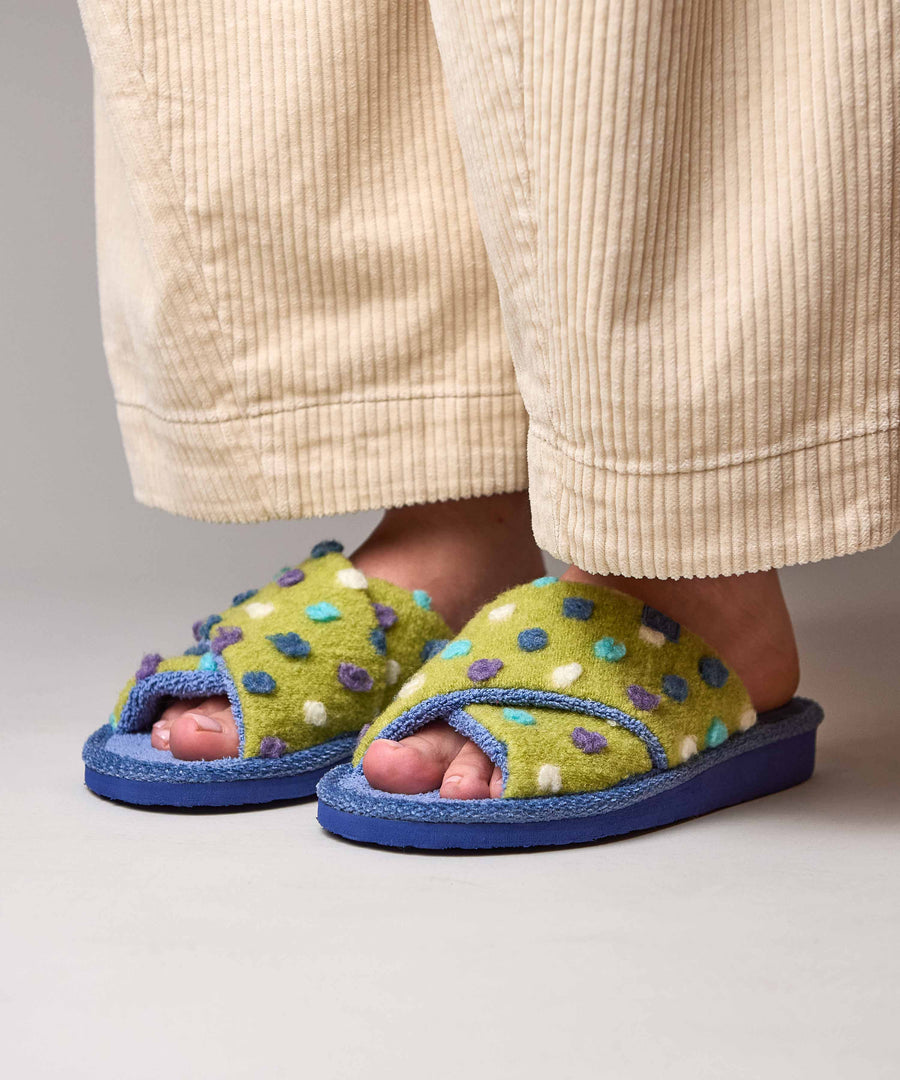 MALIA SLIDE MATCHA DENIM