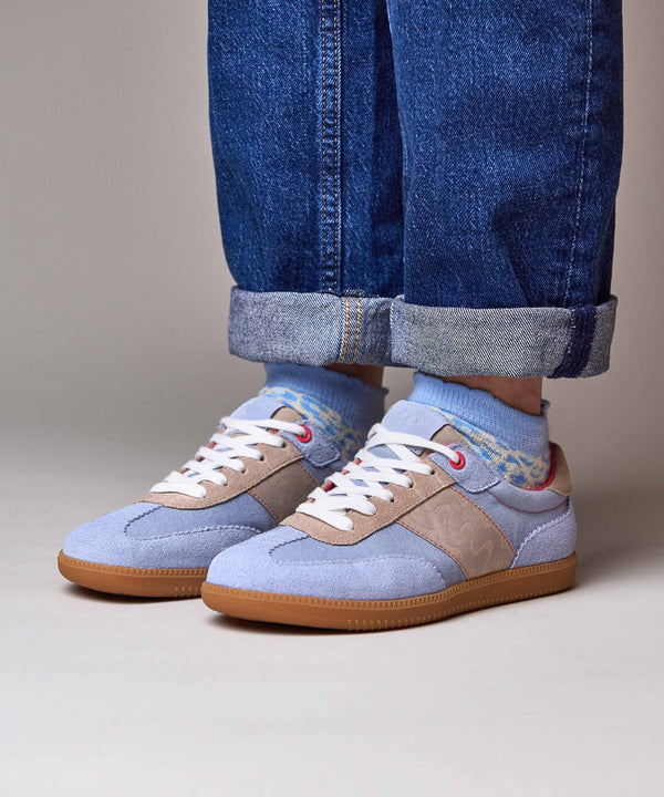 MARGOT CORNFLOWER BLUE/ECRU BEIGE