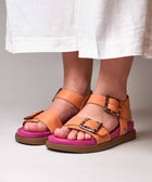 NEWARK 2 PAPAYA/FUCHSIA PINK LEATHER
