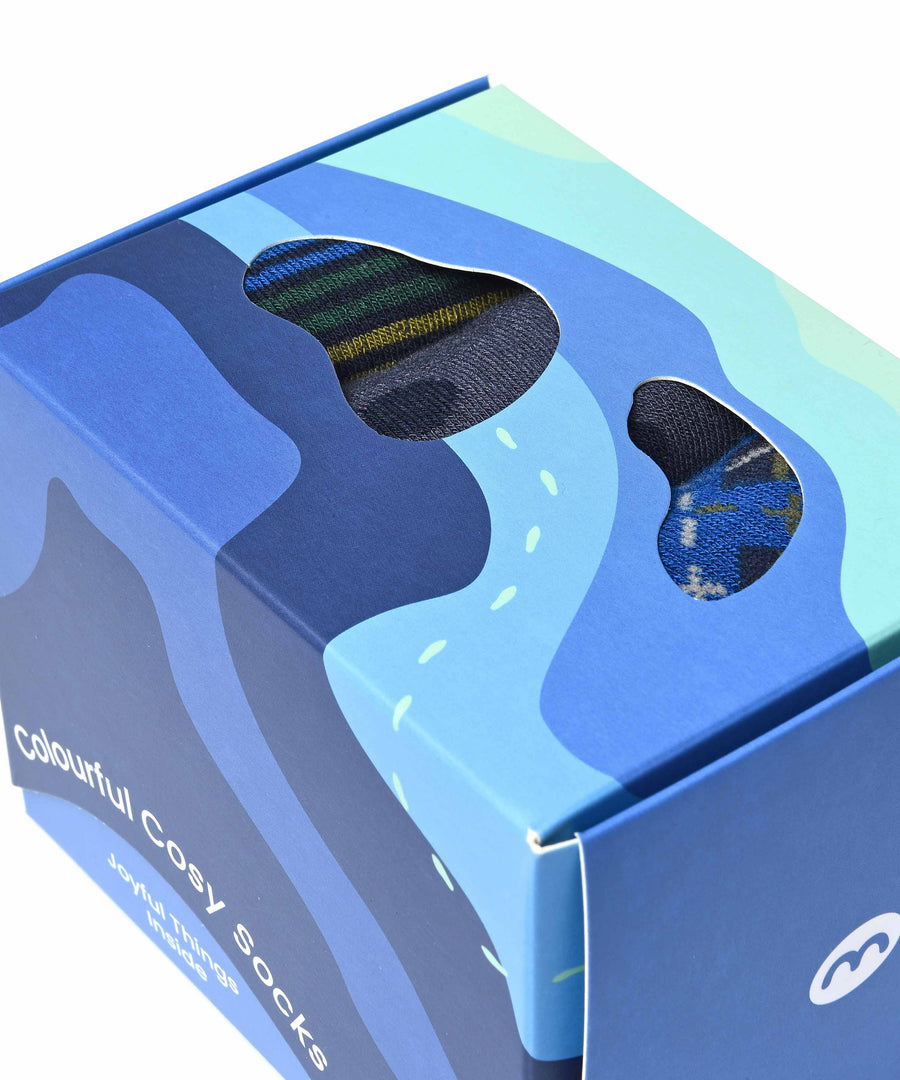 NORTHAM SOCK BOX BOLD BLUE