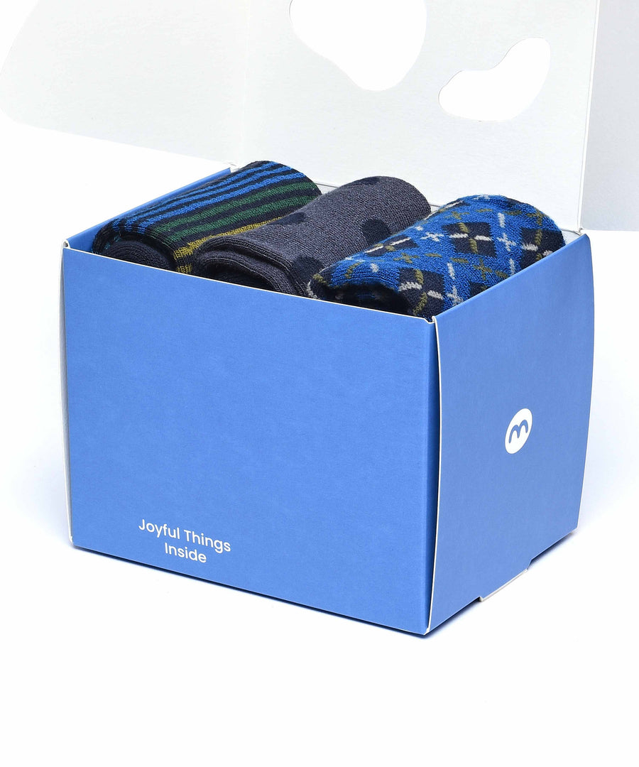 NORTHAM SOCK BOX BOLD BLUE