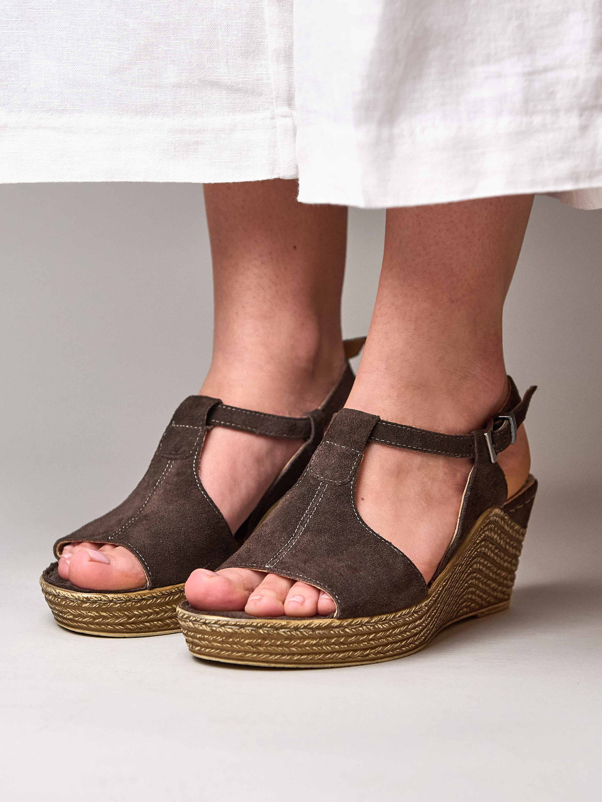 PEACH MELBA 2 BROWN SUEDE