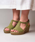 PEACH MELBA 2 LICHEN GREEN SUEDE