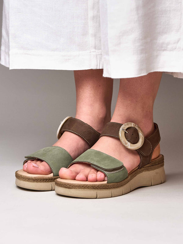 PENHALE BROWN/DARK SAGE NUBUCK