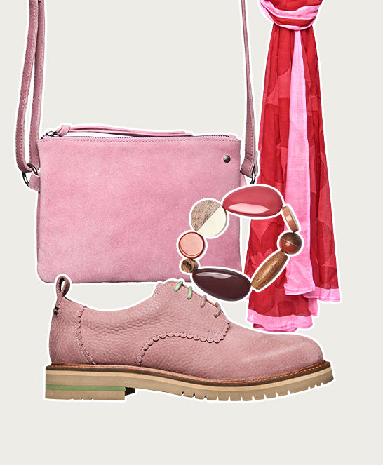 Pink smart scalloped-edge leather Derbys - RAFFLESIA DUSKY PINK NUBUCK