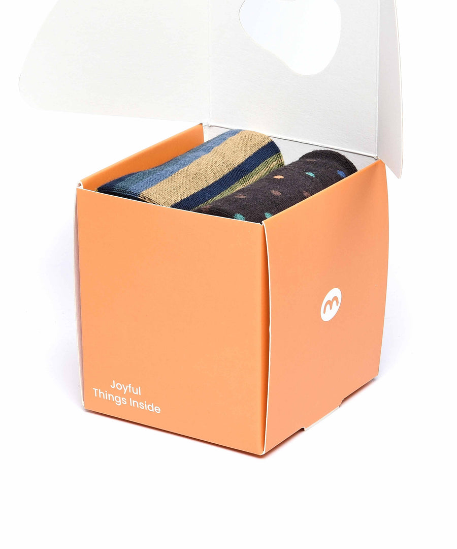 ROVE SOCK BOX BROWN MULTI