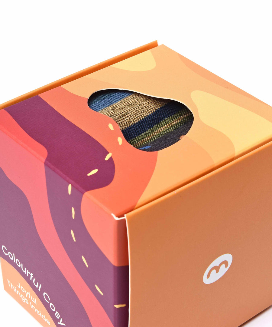 ROVE SOCK BOX BROWN MULTI