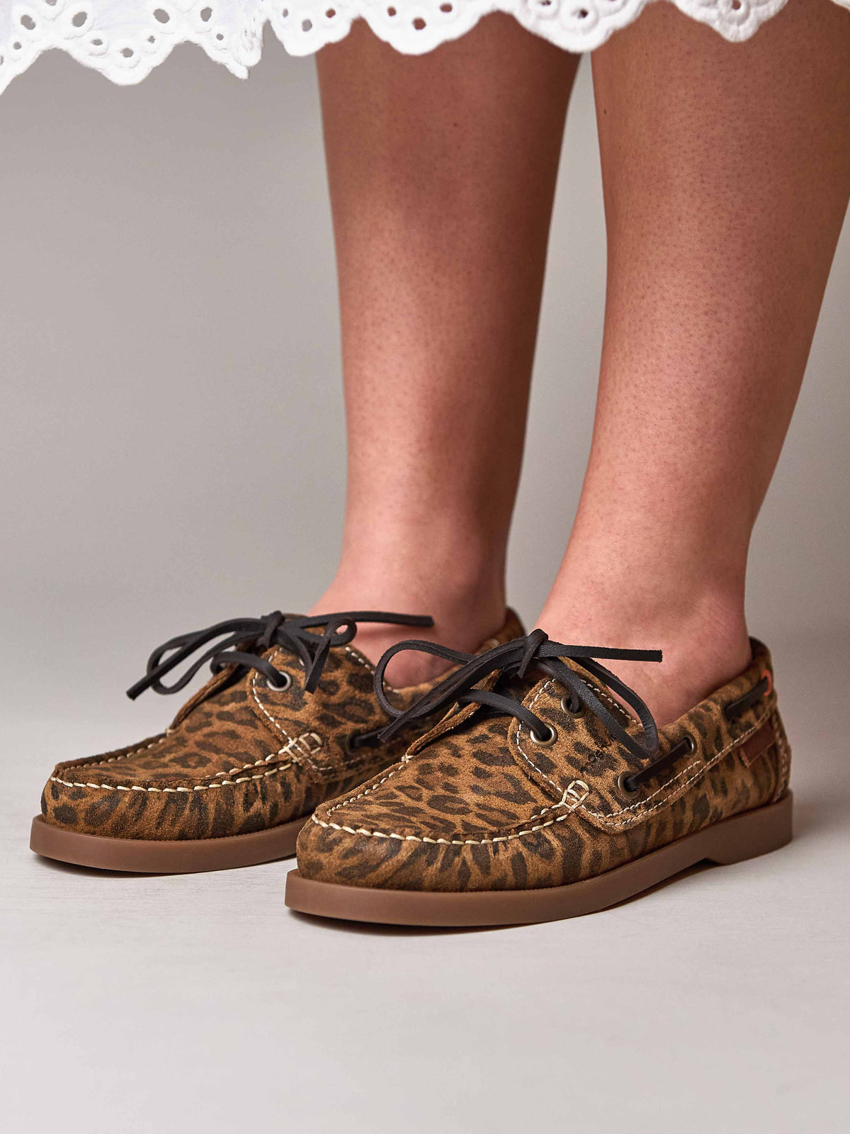 SALCOMBE 3 LEOPARD PRINT SUEDE
