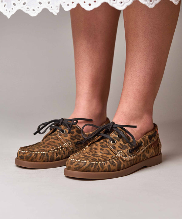 SALCOMBE 3 LEOPARD PRINT SUEDE