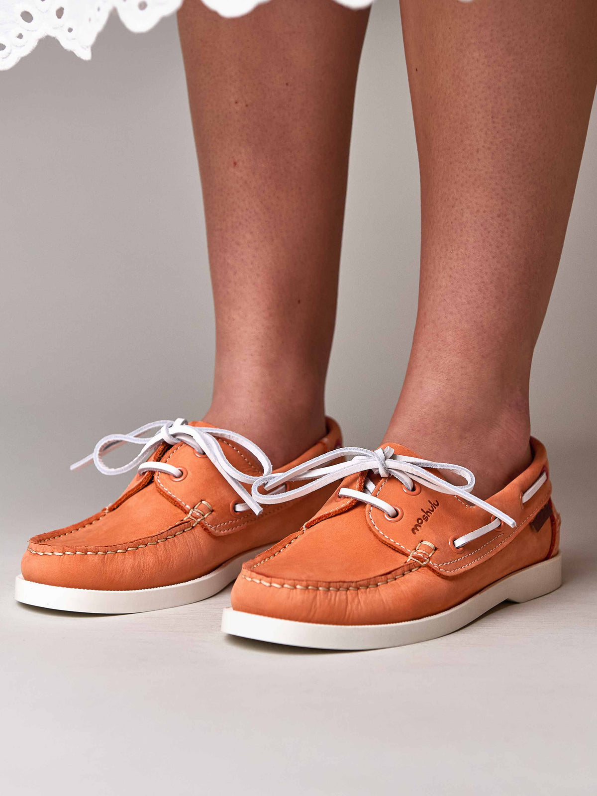 SALCOMBE 3 PAPAYA NUBUCK