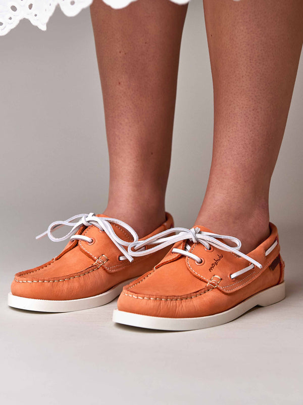 SALCOMBE 3 PAPAYA NUBUCK