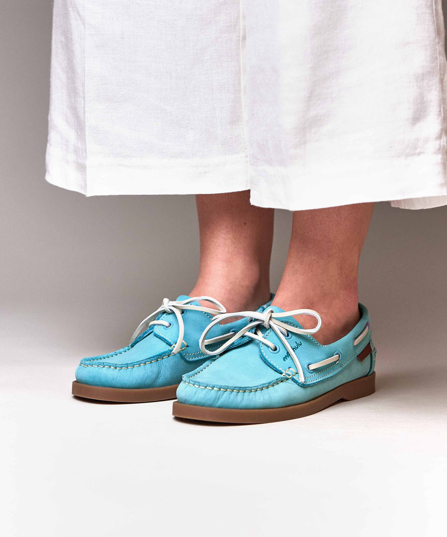 SALCOMBE 3 POOL BLUE NUBUCK