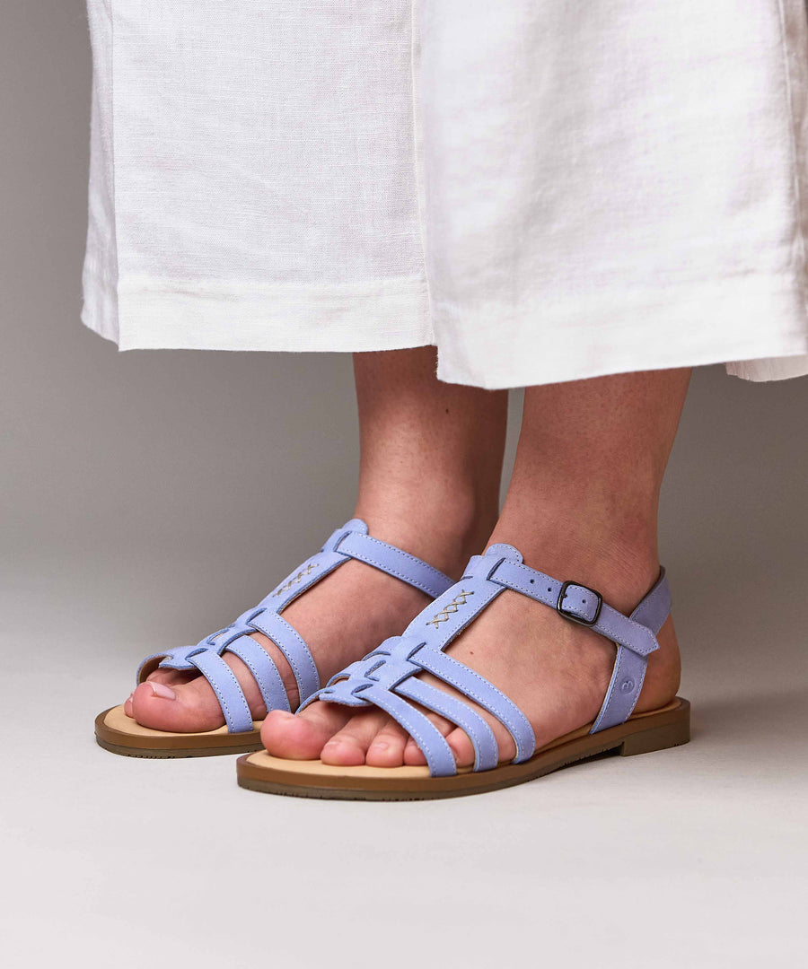 SALTERN CORNFLOWER BLUE NUBUCK