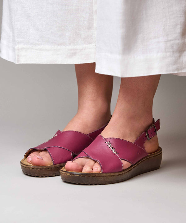 SANTA BARBARA FUCHSIA PINK LEATHER