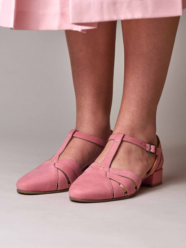 SAYURI CORAL PINK NUBUCK