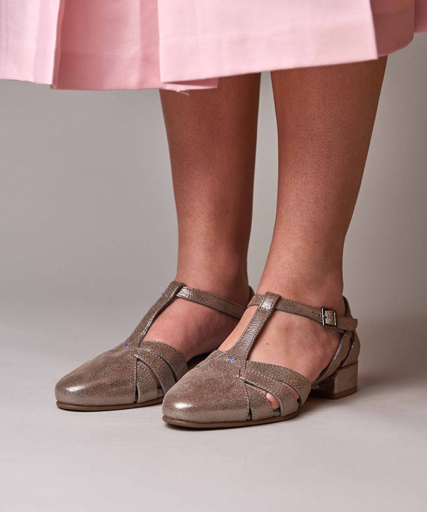 SAYURI SILVER METALLIC LEATHER