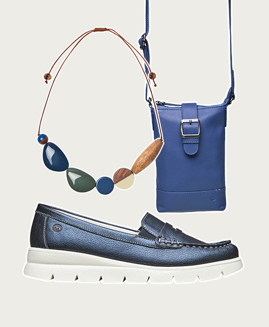 Blue casual moccasin loafers - SHEARWATER INDIGO METALLIC