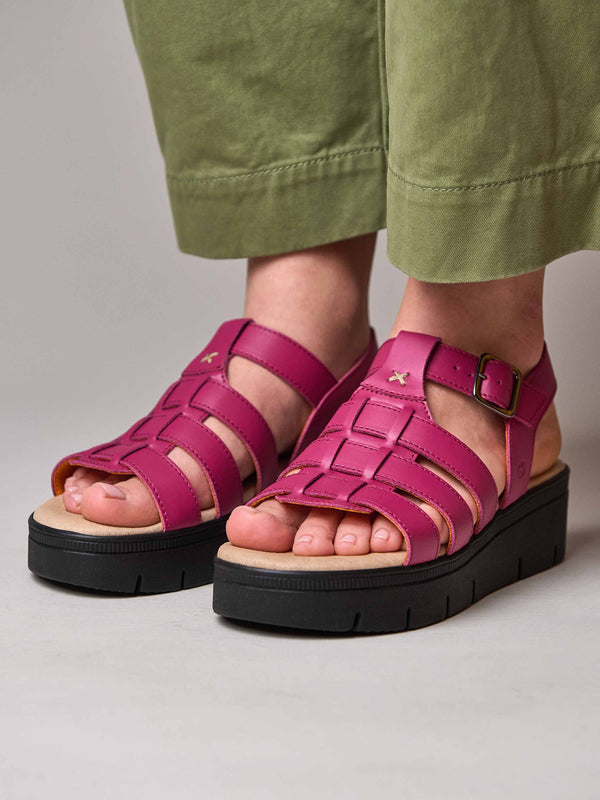 TULSA FUCHSIA PINK LEATHER