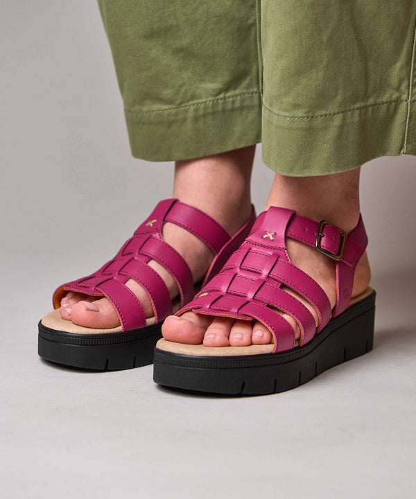 TULSA FUCHSIA PINK LEATHER